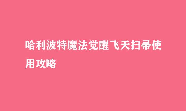 哈利波特魔法觉醒飞天扫帚使用攻略
