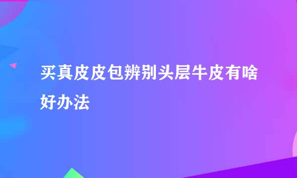 买真皮皮包辨别头层牛皮有啥好办法