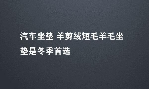 汽车坐垫 羊剪绒短毛羊毛坐垫是冬季首选