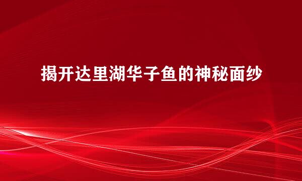 揭开达里湖华子鱼的神秘面纱