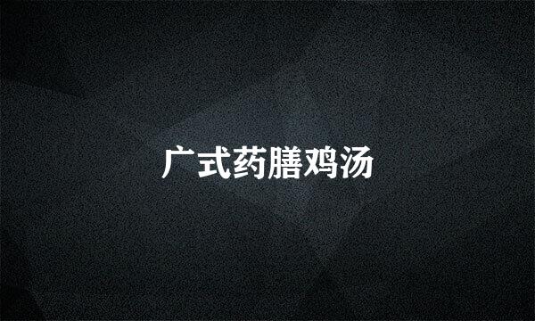 广式药膳鸡汤