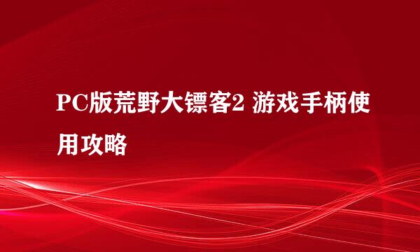 PC版荒野大镖客2 游戏手柄使用攻略