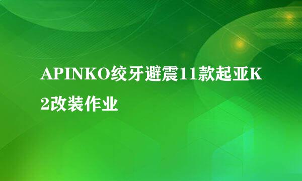 APINKO绞牙避震11款起亚K2改装作业