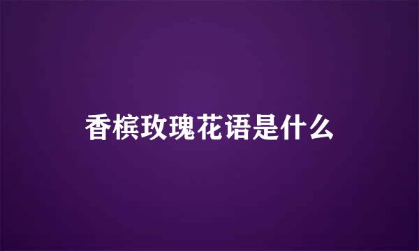 香槟玫瑰花语是什么
