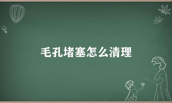 毛孔堵塞怎么清理