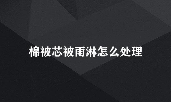 棉被芯被雨淋怎么处理