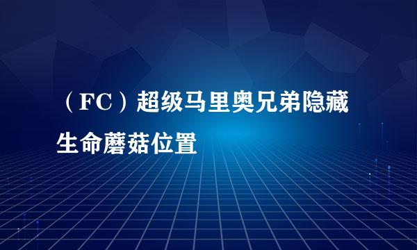 （FC）超级马里奥兄弟隐藏生命蘑菇位置