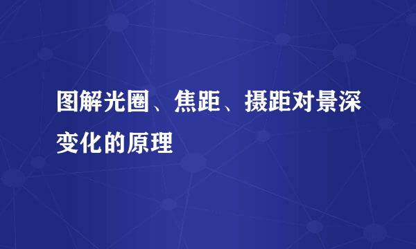 图解光圈、焦距、摄距对景深变化的原理