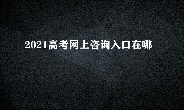 2021高考网上咨询入口在哪