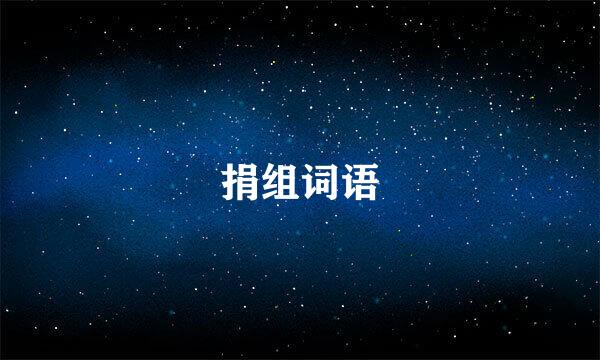 捐组词语