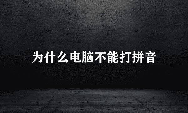 为什么电脑不能打拼音