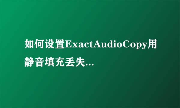如何设置ExactAudioCopy用静音填充丢失偏移采样