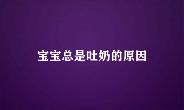 宝宝总是吐奶的原因