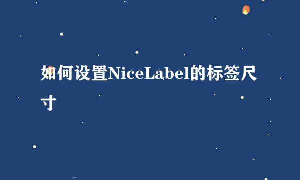 如何设置NiceLabel的标签尺寸