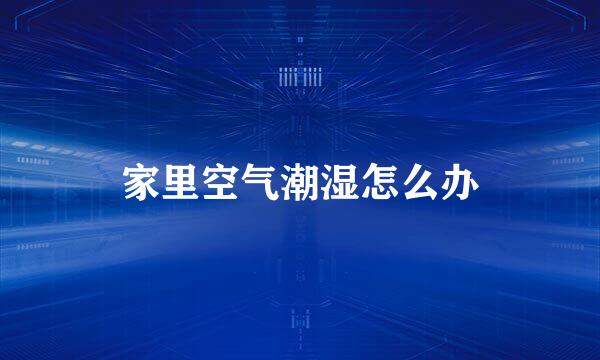 家里空气潮湿怎么办