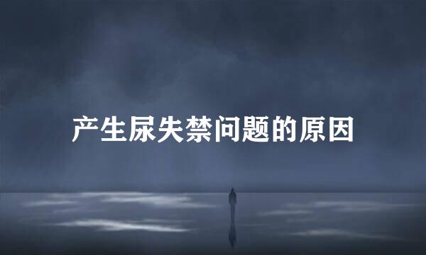 产生尿失禁问题的原因