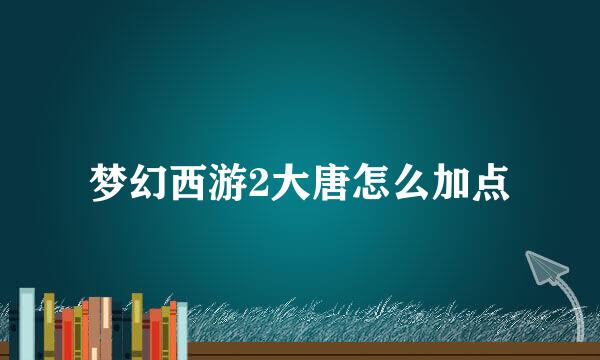 梦幻西游2大唐怎么加点