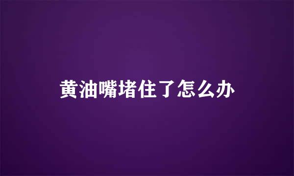 黄油嘴堵住了怎么办