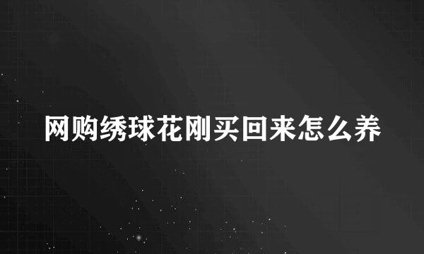 网购绣球花刚买回来怎么养