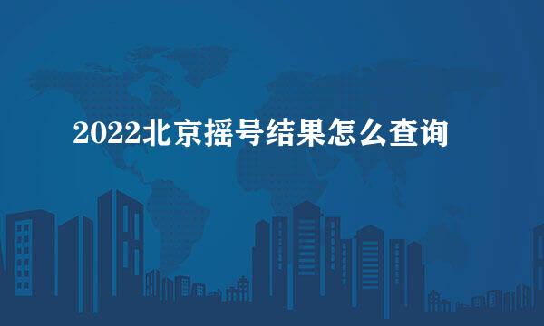 2022北京摇号结果怎么查询