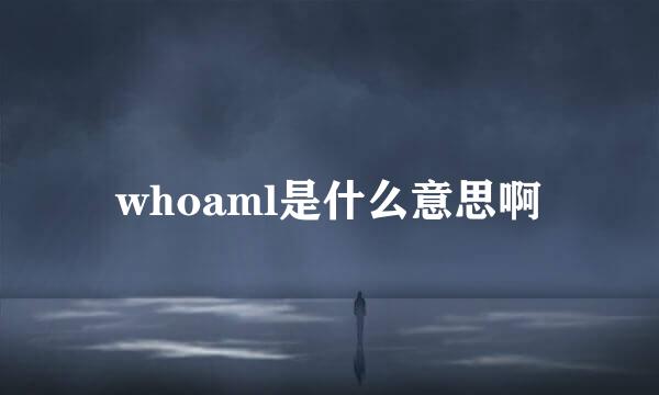 whoaml是什么意思啊