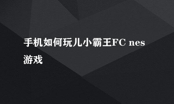 手机如何玩儿小霸王FC nes游戏