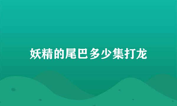 妖精的尾巴多少集打龙