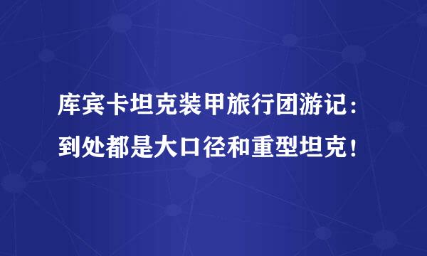 库宾卡坦克装甲旅行团游记：到处都是大口径和重型坦克！