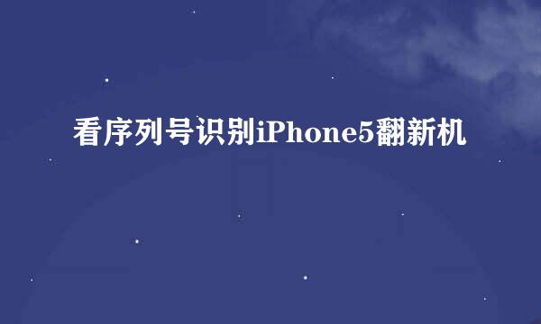 看序列号识别iPhone5翻新机