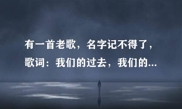 有一首老歌，名字记不得了，歌词：我们的过去，我们的回忆，怎么能忘记