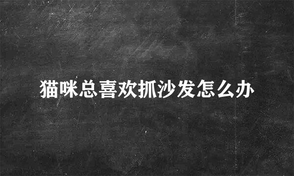 猫咪总喜欢抓沙发怎么办