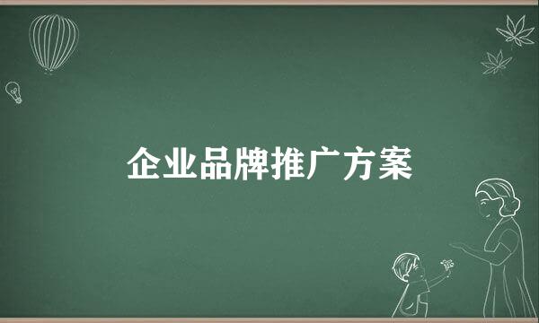 企业品牌推广方案