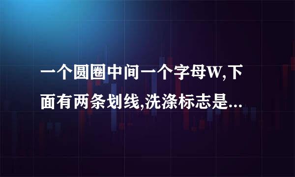 一个圆圈中间一个字母W,下面有两条划线,洗涤标志是什么意思
