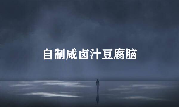 自制咸卤汁豆腐脑