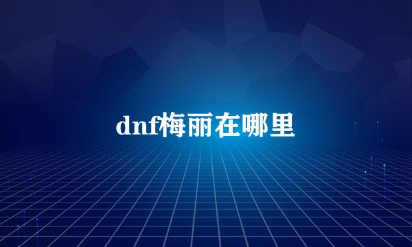 dnf梅丽在哪里