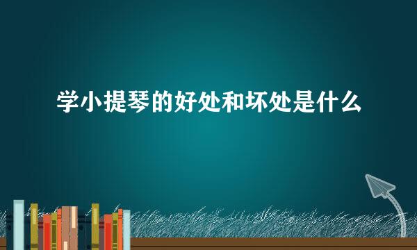 学小提琴的好处和坏处是什么