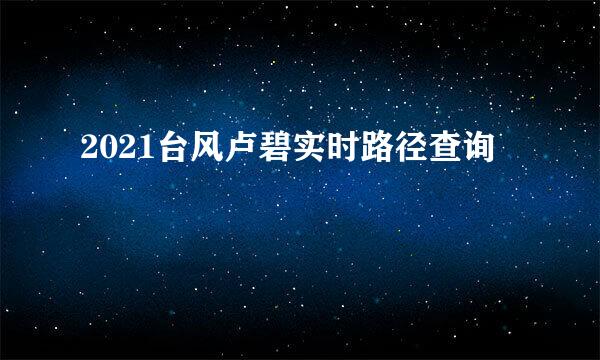 2021台风卢碧实时路径查询