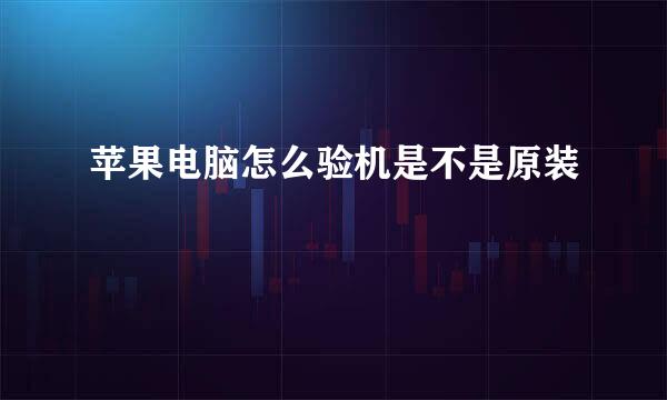 苹果电脑怎么验机是不是原装