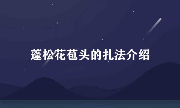 蓬松花苞头的扎法介绍