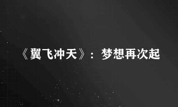 《翼飞冲天》：梦想再次起