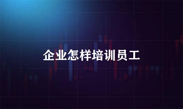 企业怎样培训员工