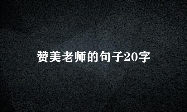 赞美老师的句子20字