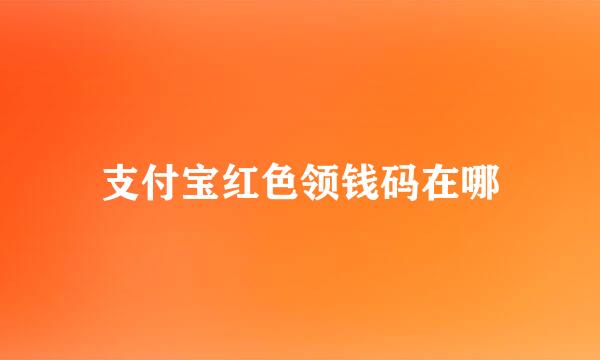 支付宝红色领钱码在哪