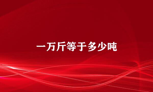 一万斤等于多少吨
