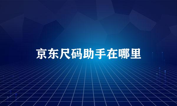 京东尺码助手在哪里