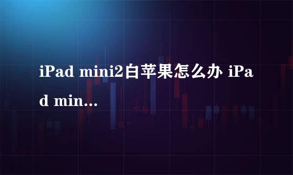 iPad mini2白苹果怎么办 iPad mini2白苹果修复