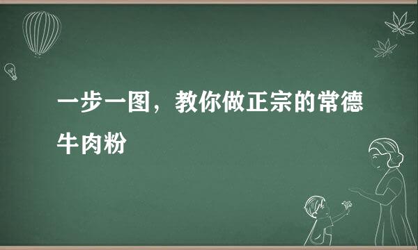 一步一图，教你做正宗的常德牛肉粉