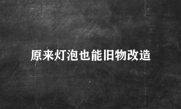 原来灯泡也能旧物改造