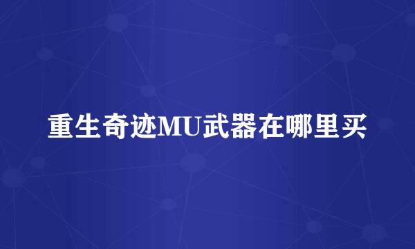 重生奇迹MU武器在哪里买