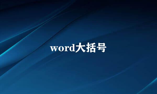 word大括号